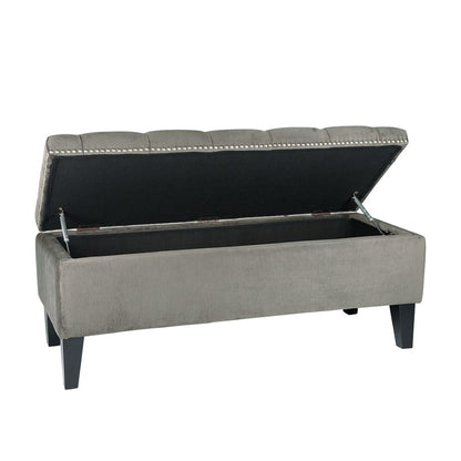 Banc de rangement Anastasia - Gris foncé