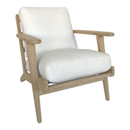 Fauteuil en lin Blanc d'Ivoire Tara