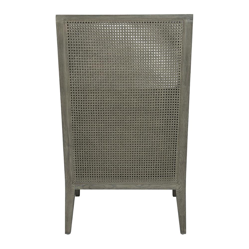 Fauteuil Blanc d'Ivoire Fabien - Velours gris foncé