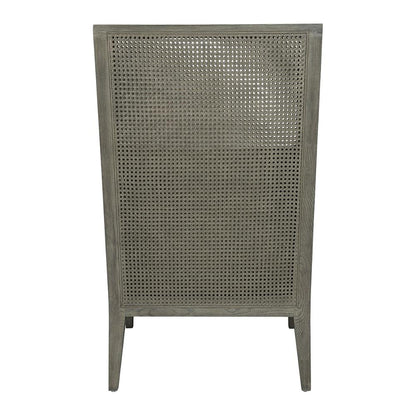 Fauteuil Blanc d'Ivoire Fabien - Velours gris foncé