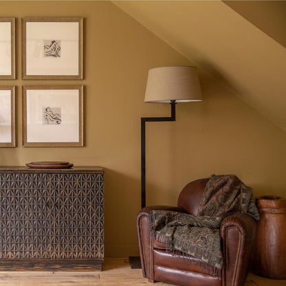 Fauteuil Flamant Burnham en cuir et mousse naturelle