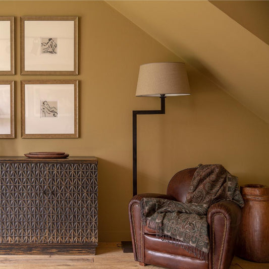 Fauteuil Flamant Burnham en cuir et mousse naturelle