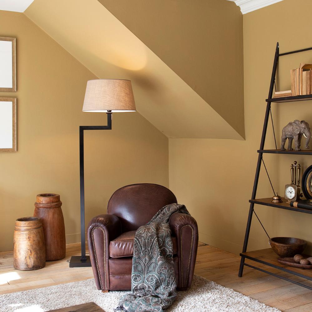 Fauteuil Flamant Burnham en cuir et mousse naturelle