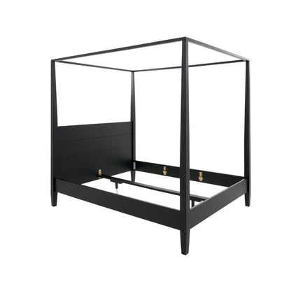 Lit à baldaquin Flamant Cape Cod | Chêne vieilli | Style Hamptons