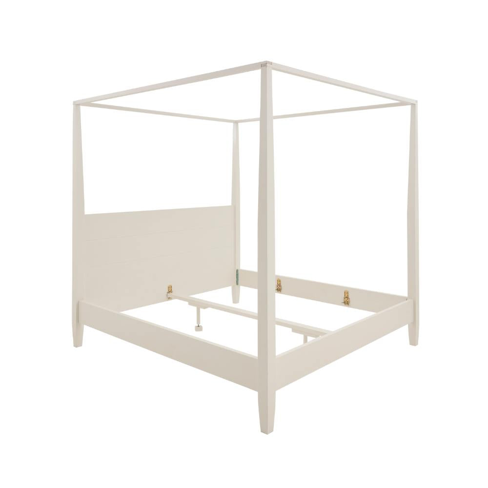 Lit à baldaquin Flamant Cape Cod | Chêne vieilli | Style Hamptons