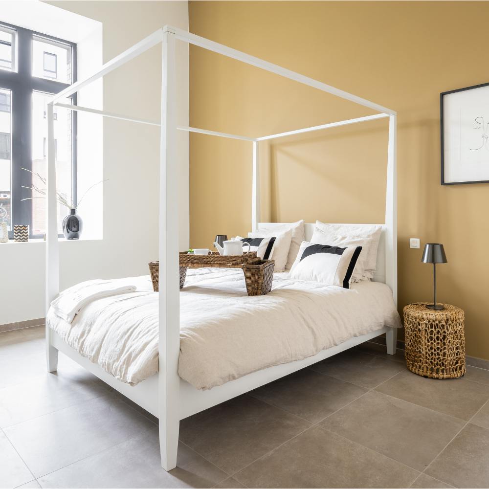 Lit à baldaquin Flamant Cape Cod | Chêne vieilli | Style Hamptons