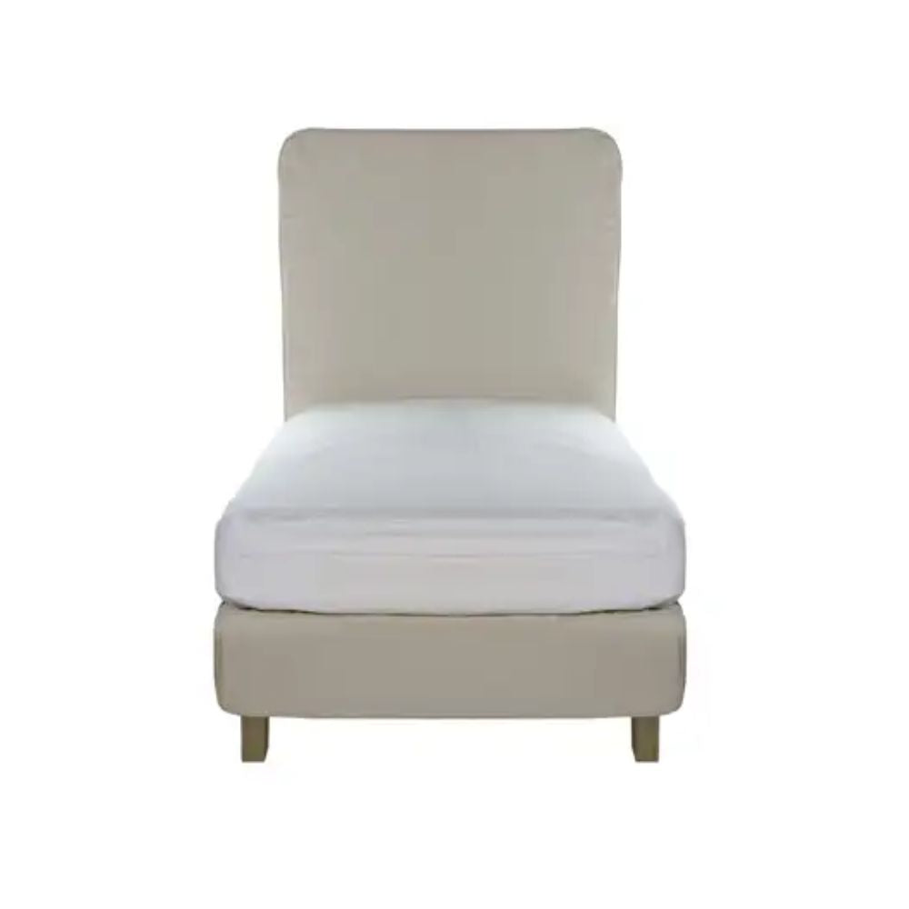 Lit simple Flamant Duncan | Revêtement fixe | Design belge