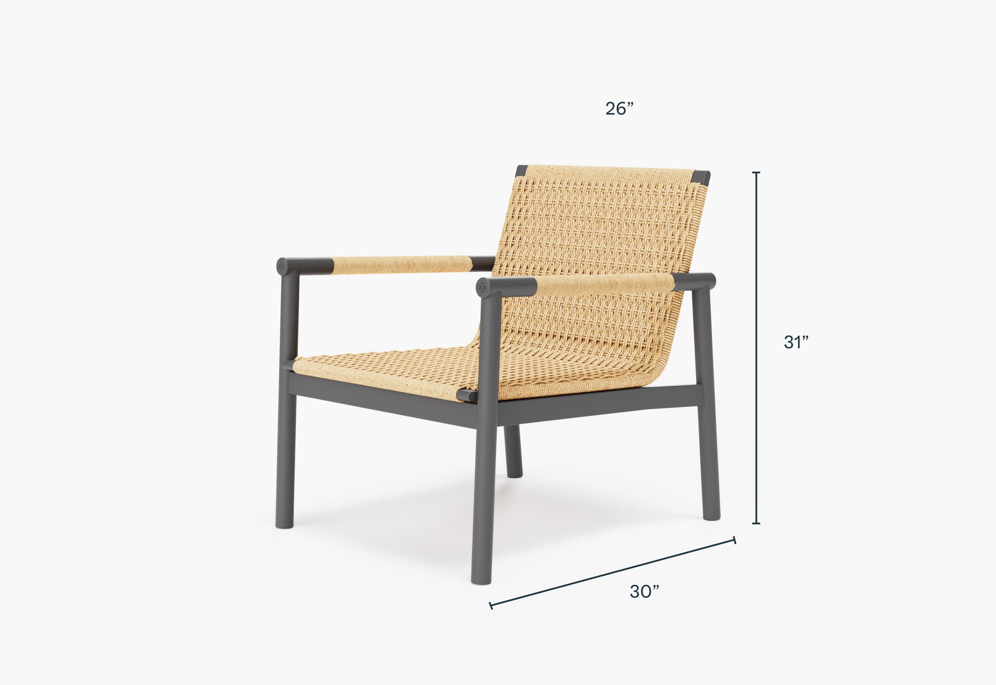 Ensemble causeuse et conversation Flex en osier et aluminium