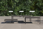 Table de réunion en aluminium