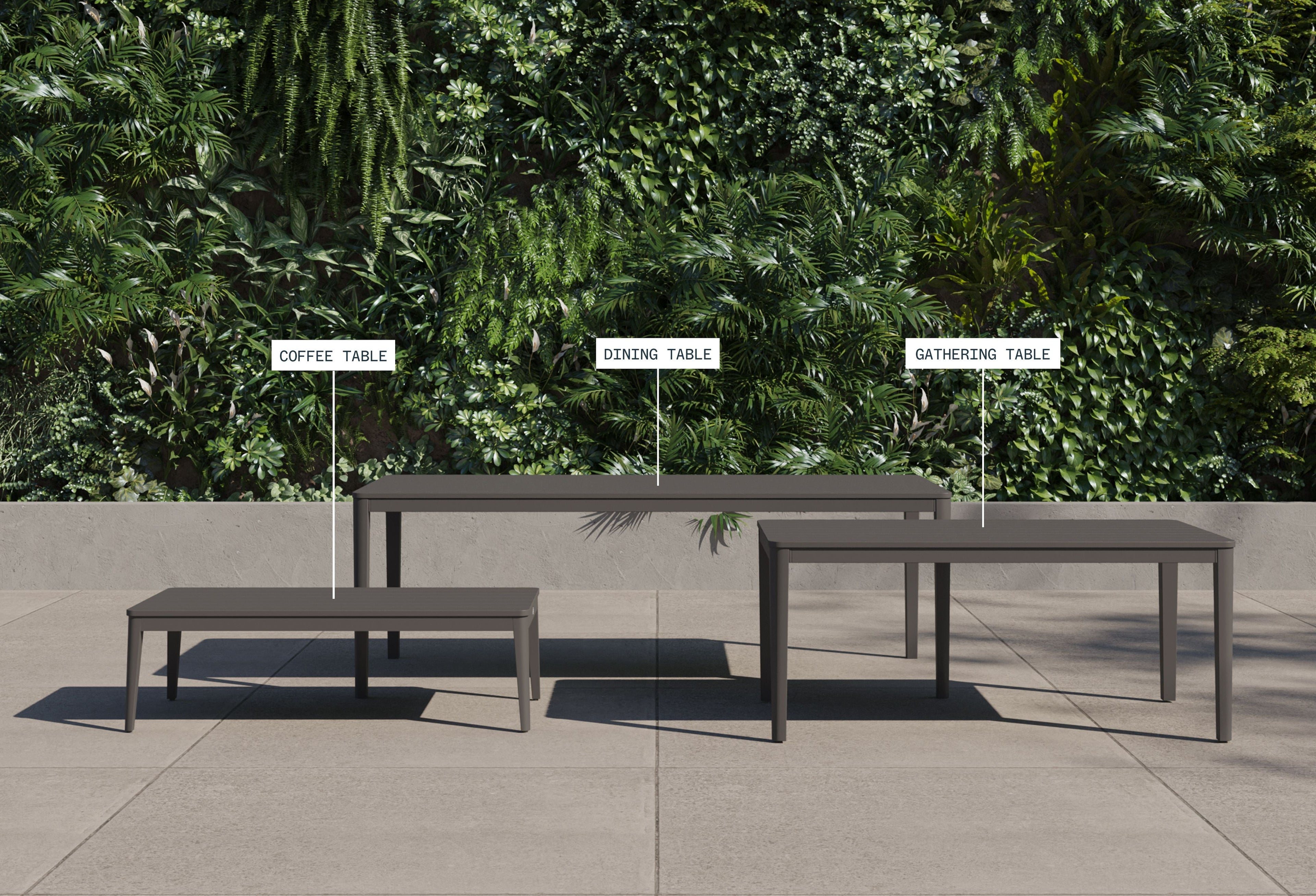 Table de réunion en aluminium