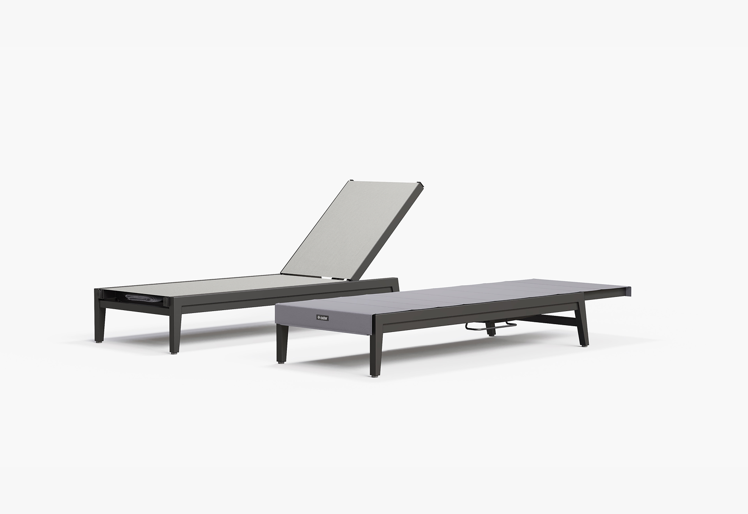 Chaise longue d'extérieur Infinity en aluminium