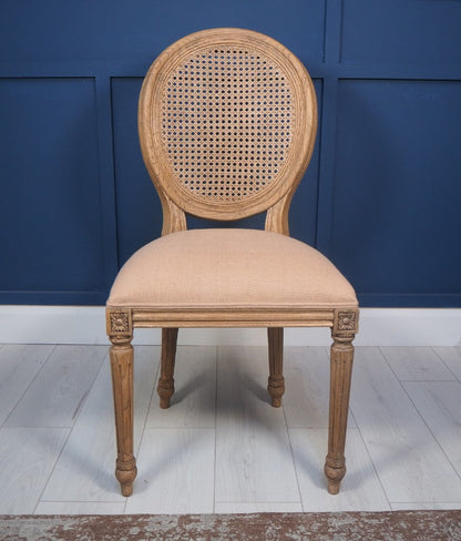 Chaise de salle à manger en rotin Sienna, couleur marron rustique