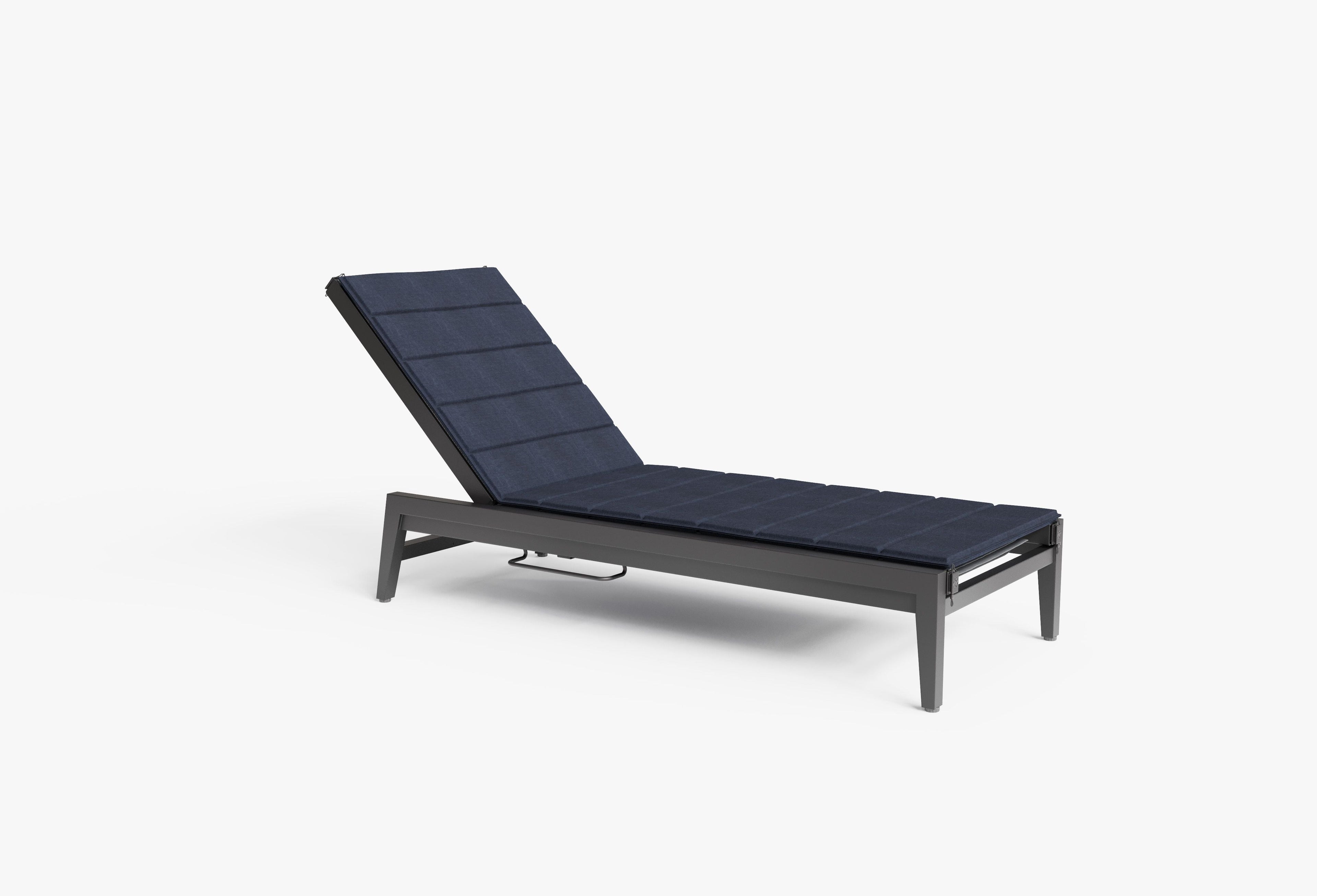 Coussin de chaise longue en aluminium ou en osier