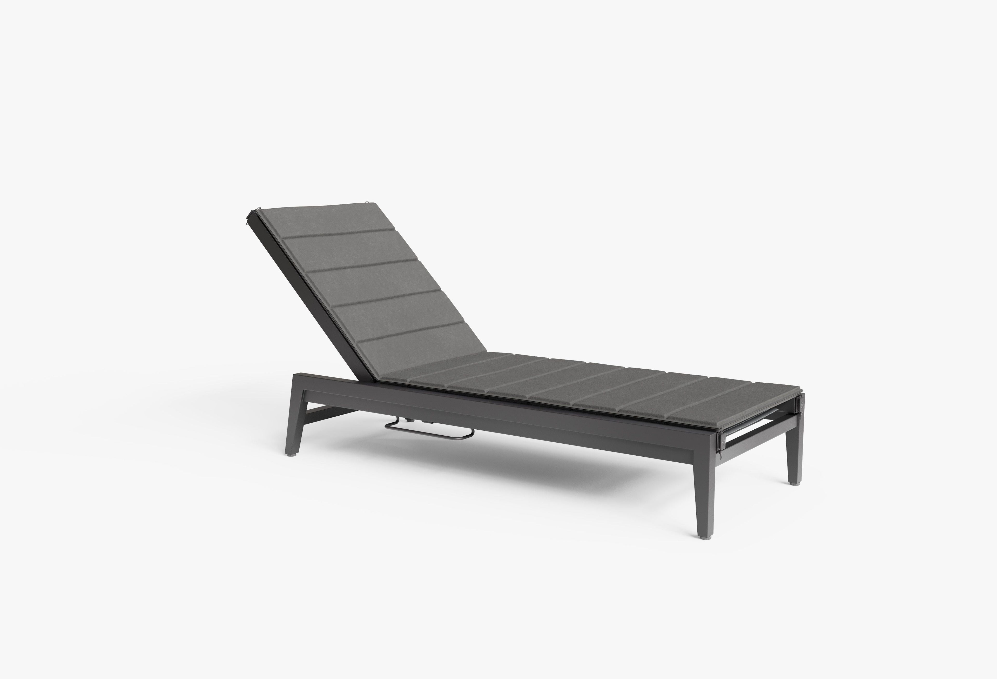 Coussin de chaise longue en aluminium ou en osier