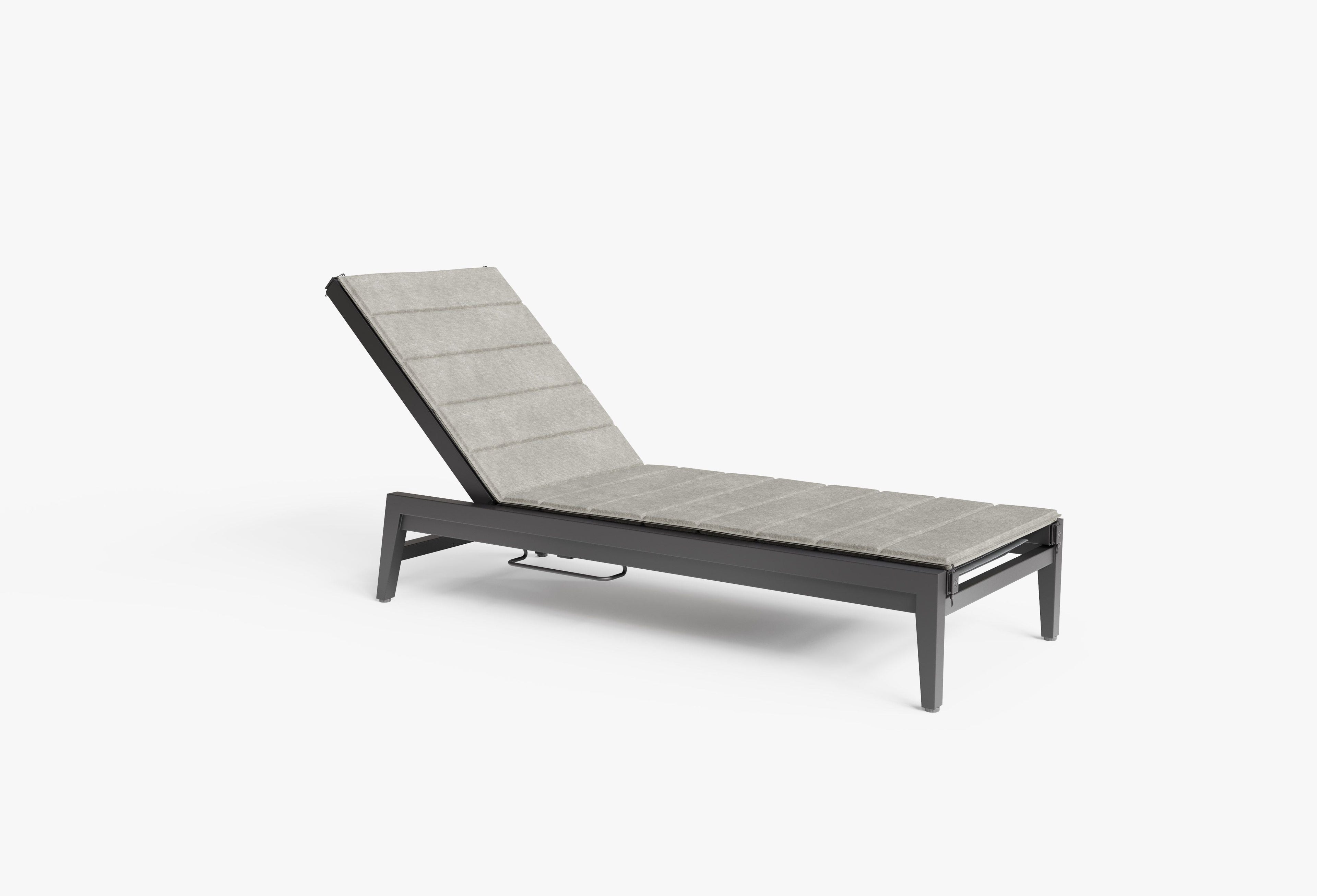 Coussin de chaise longue en aluminium ou en osier