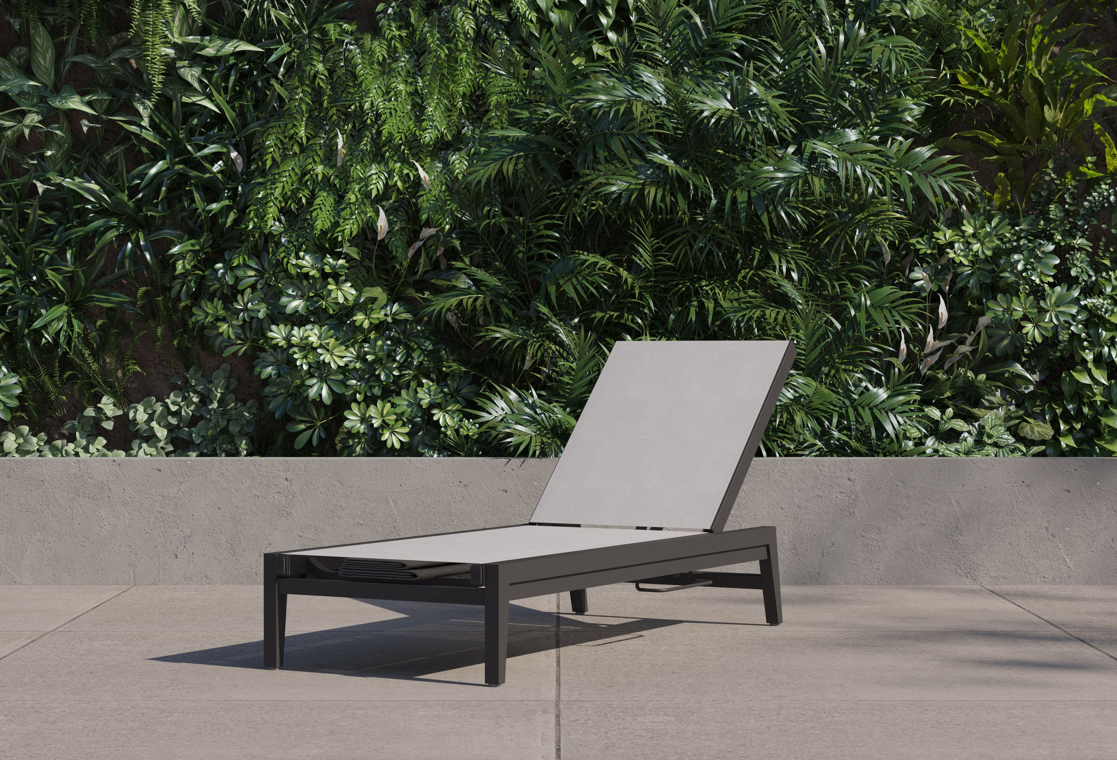 Chaise longue d'extérieur Infinity en aluminium