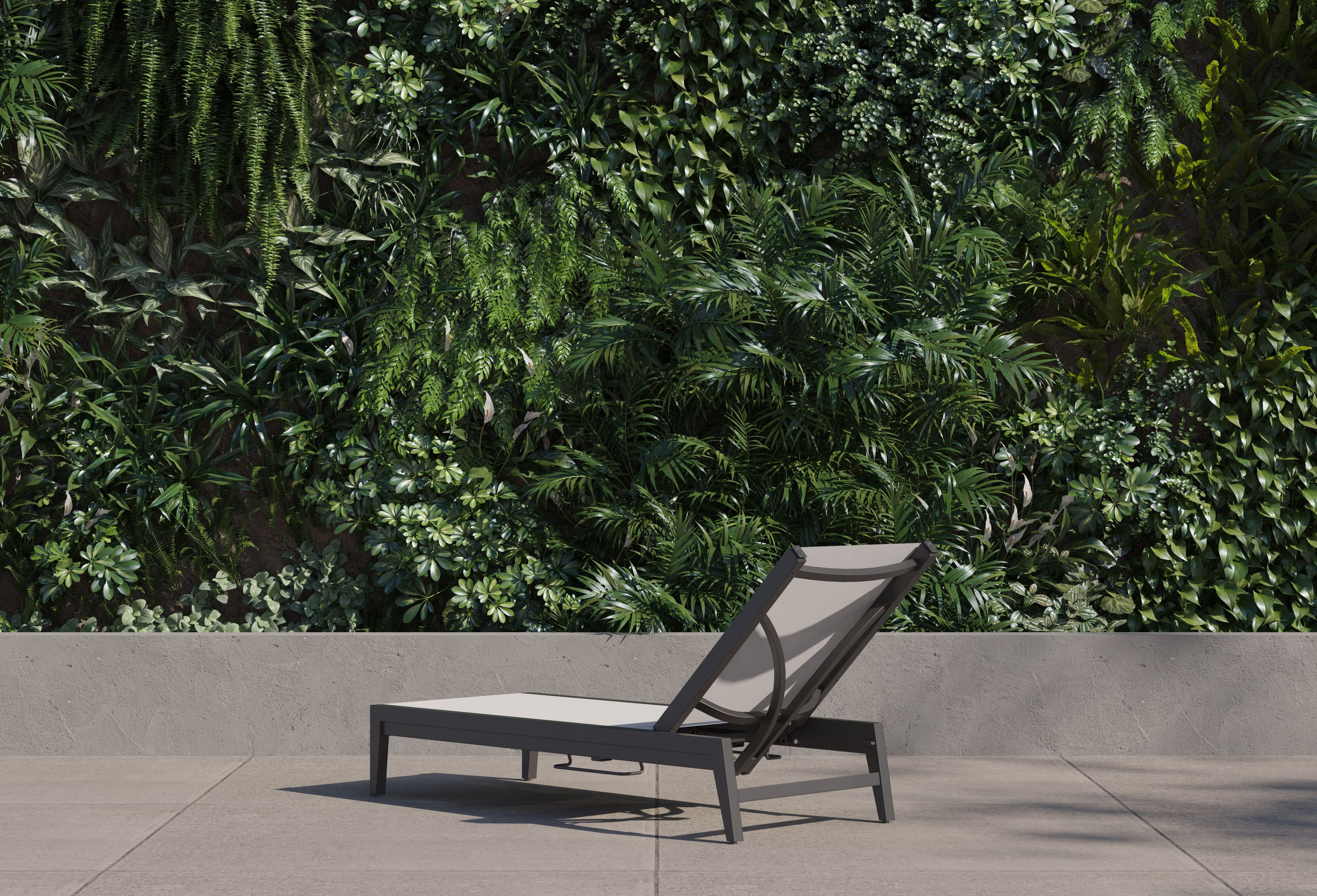 Chaise longue d'extérieur Infinity en aluminium