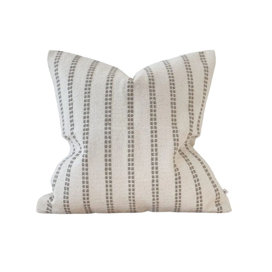 Coussin à rayures grises Izzy
