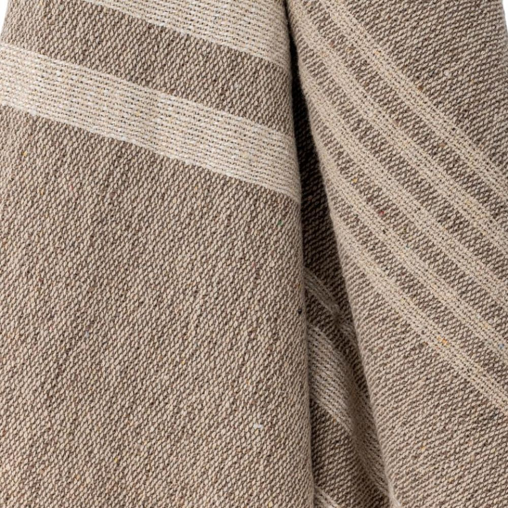 Plaid Lumi, marron, coton recyclé