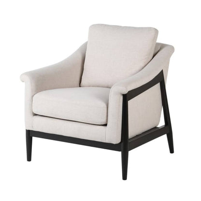 Fauteuil de luxe Mabel Linen Natural Foam