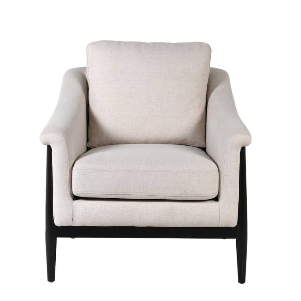 Fauteuil de luxe Mabel Linen Natural Foam