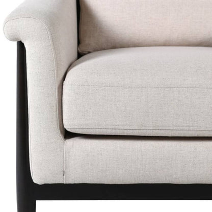 Fauteuil de luxe Mabel Linen Natural Foam