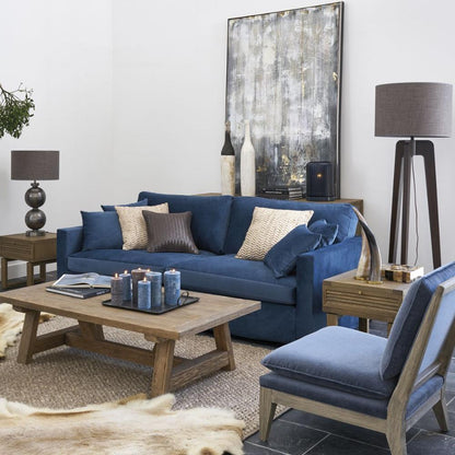 Canapé Margot - Canapé en velours bleu nuit