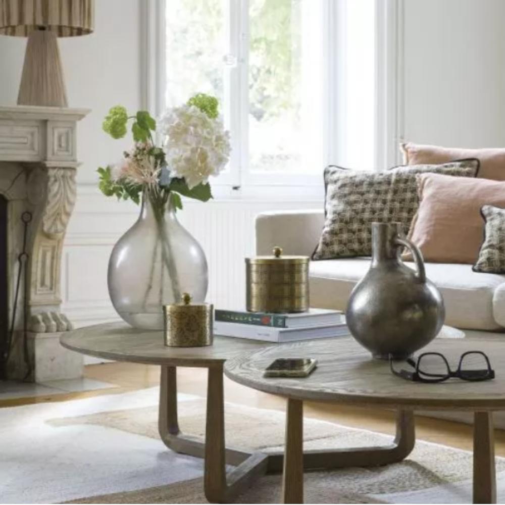 Table basse ronde en bois Noxtam