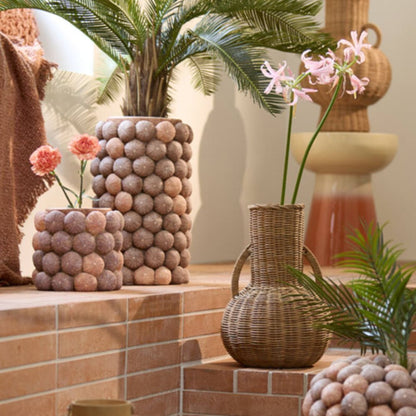 Vase en rotin Nally Brown