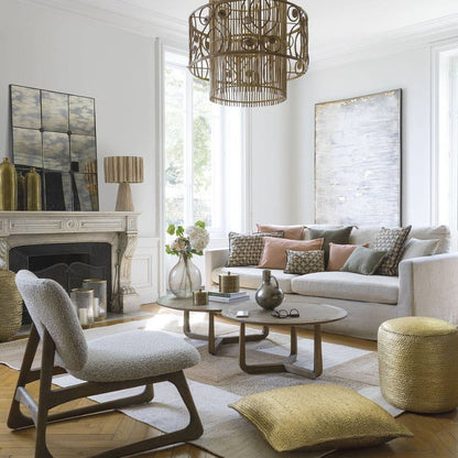 Table basse ronde en bois Noxtam