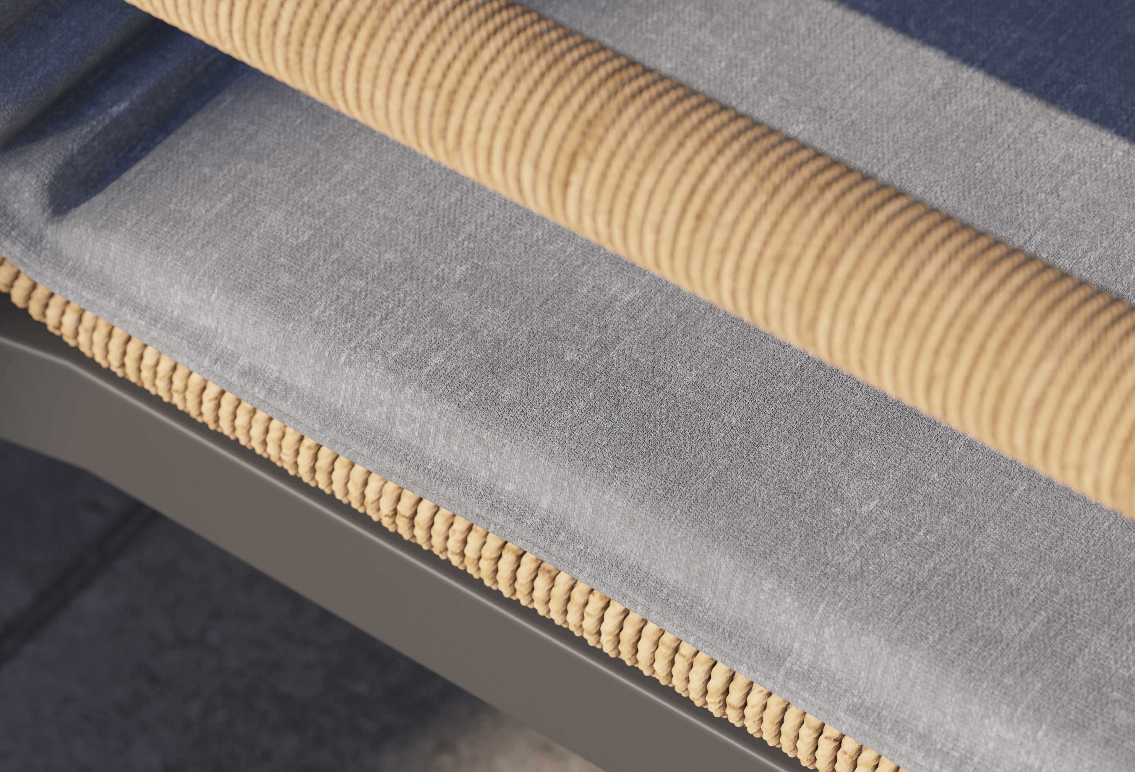 Causeuse flexible en osier et aluminium