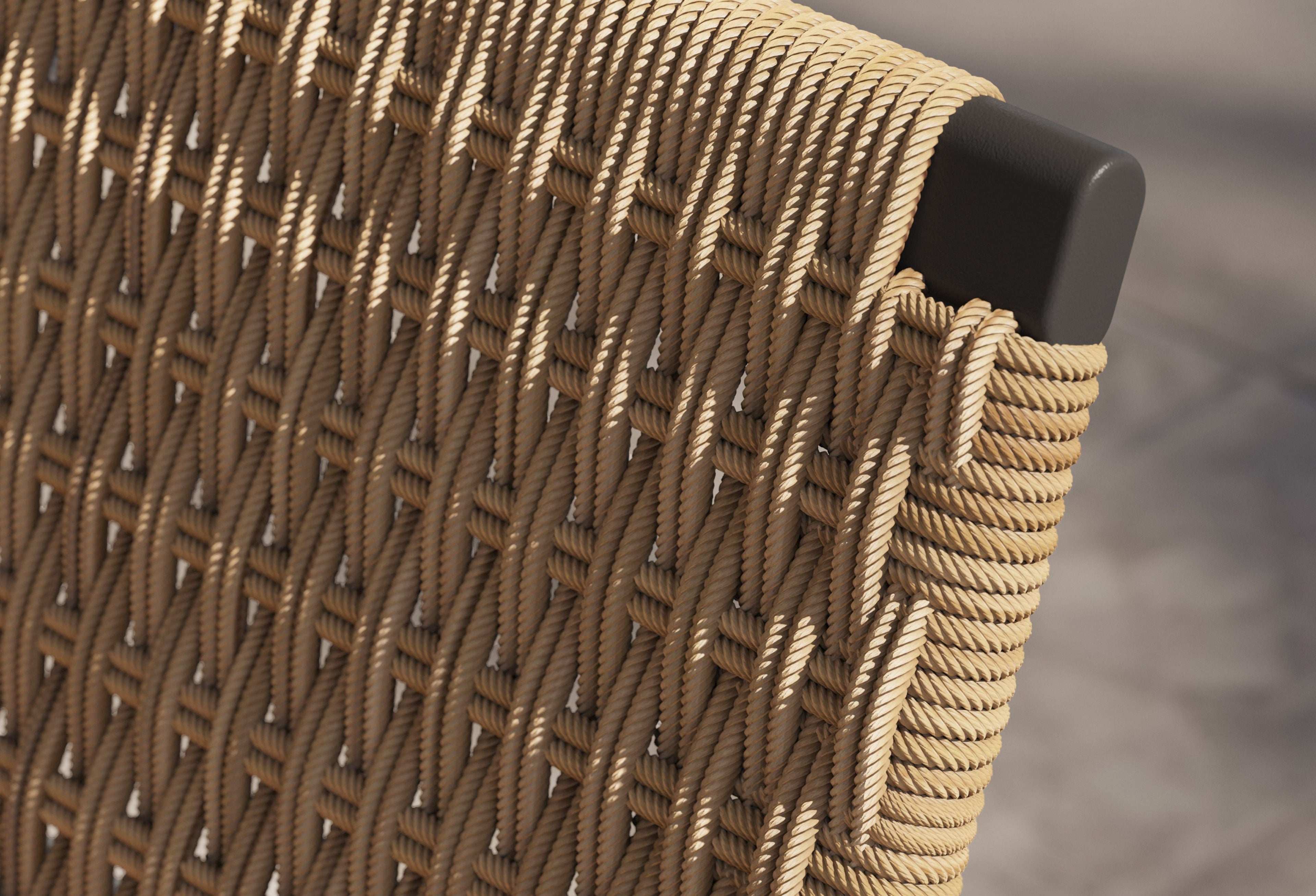Causeuse flexible en osier et aluminium