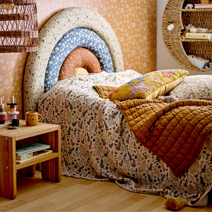 Plaid Philippa - Jaune, coton recyclé