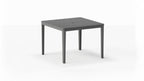 Table à manger carrée d'extérieur en aluminium
