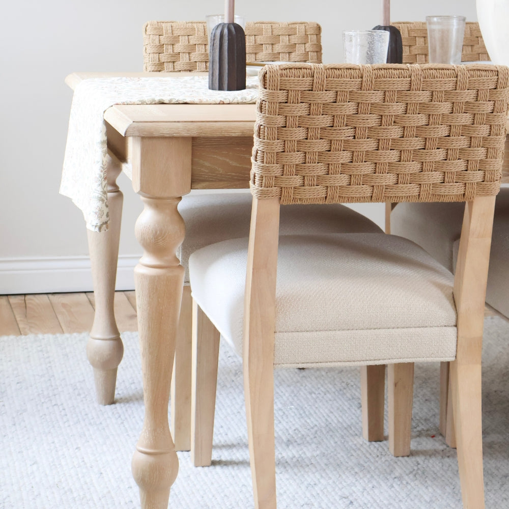 Chaise de salle à manger Story à dossier en rotin