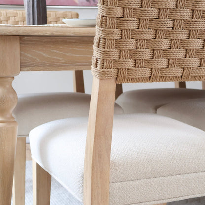 Chaise de salle à manger Story à dossier en rotin