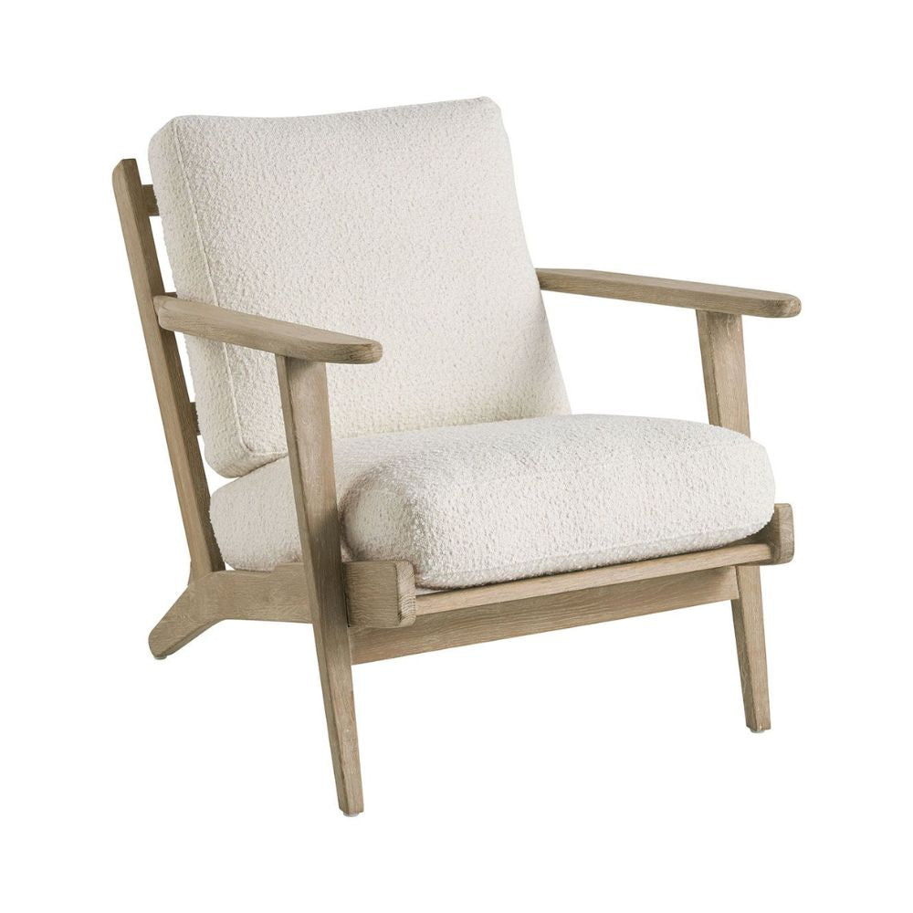 Fauteuil en lin Blanc d'Ivoire Tara