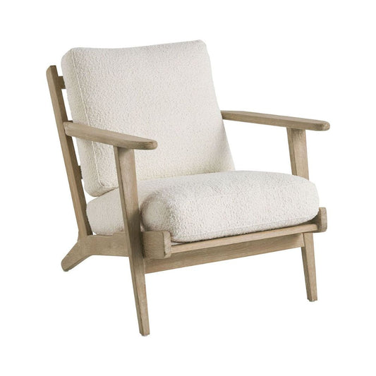 Fauteuil en lin Blanc d'Ivoire Tara