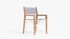 Chaise de directeur de salle à manger d'extérieur en teck