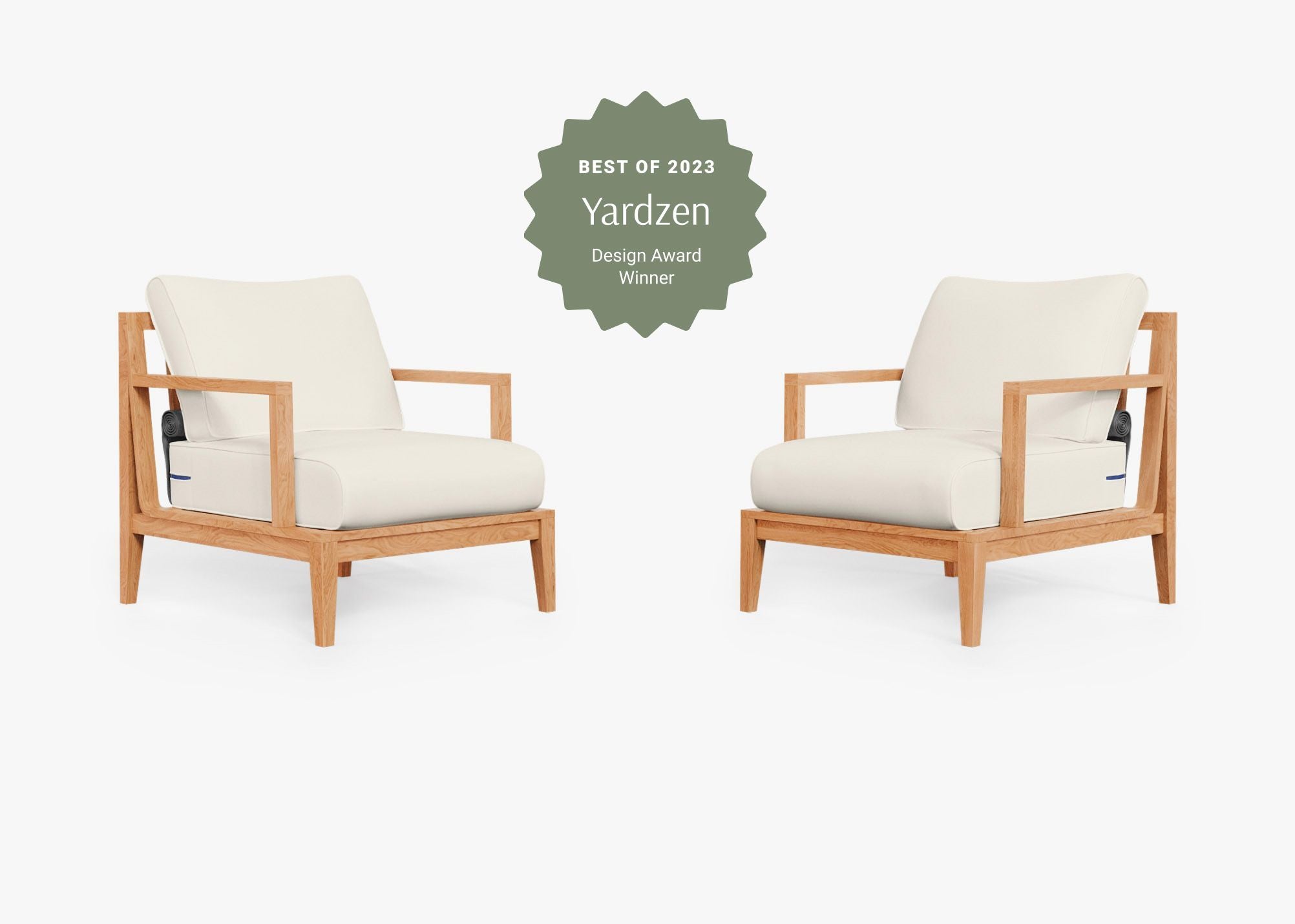Ensemble de conversation avec fauteuils d'extérieur en teck