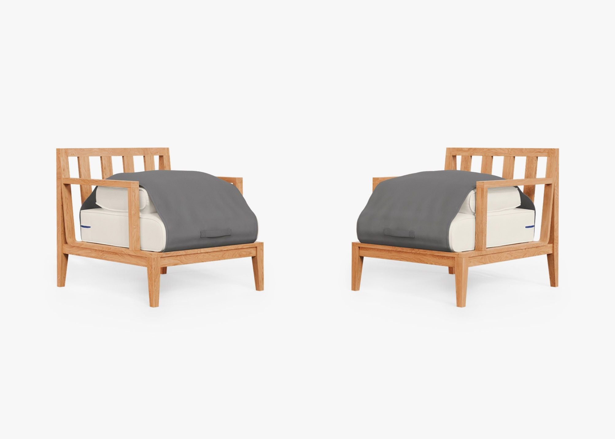 Ensemble de conversation avec fauteuils d'extérieur en teck