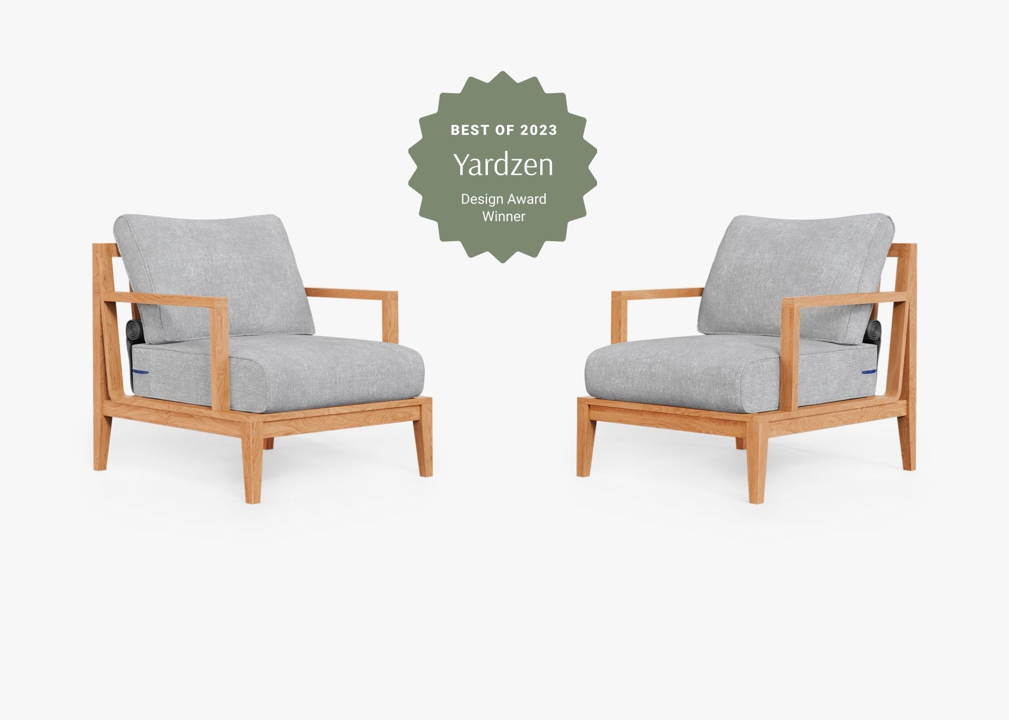 Ensemble de conversation avec fauteuils d'extérieur en teck