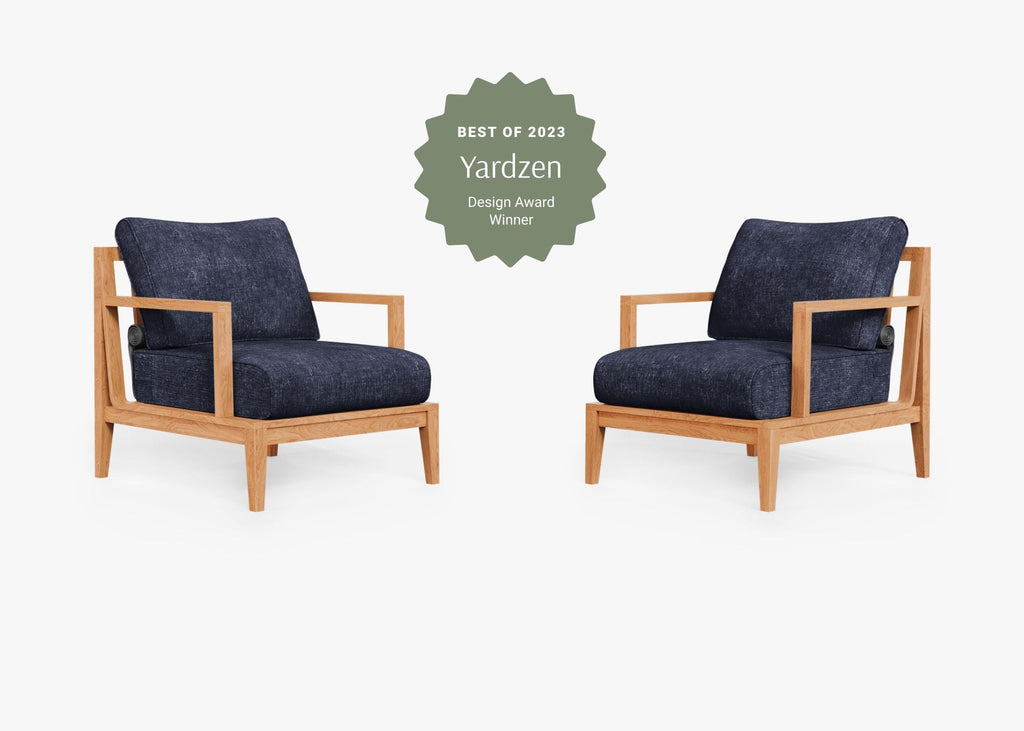 Ensemble de conversation avec fauteuils d'extérieur en teck
