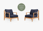 Ensemble de conversation avec fauteuils d'extérieur en teck