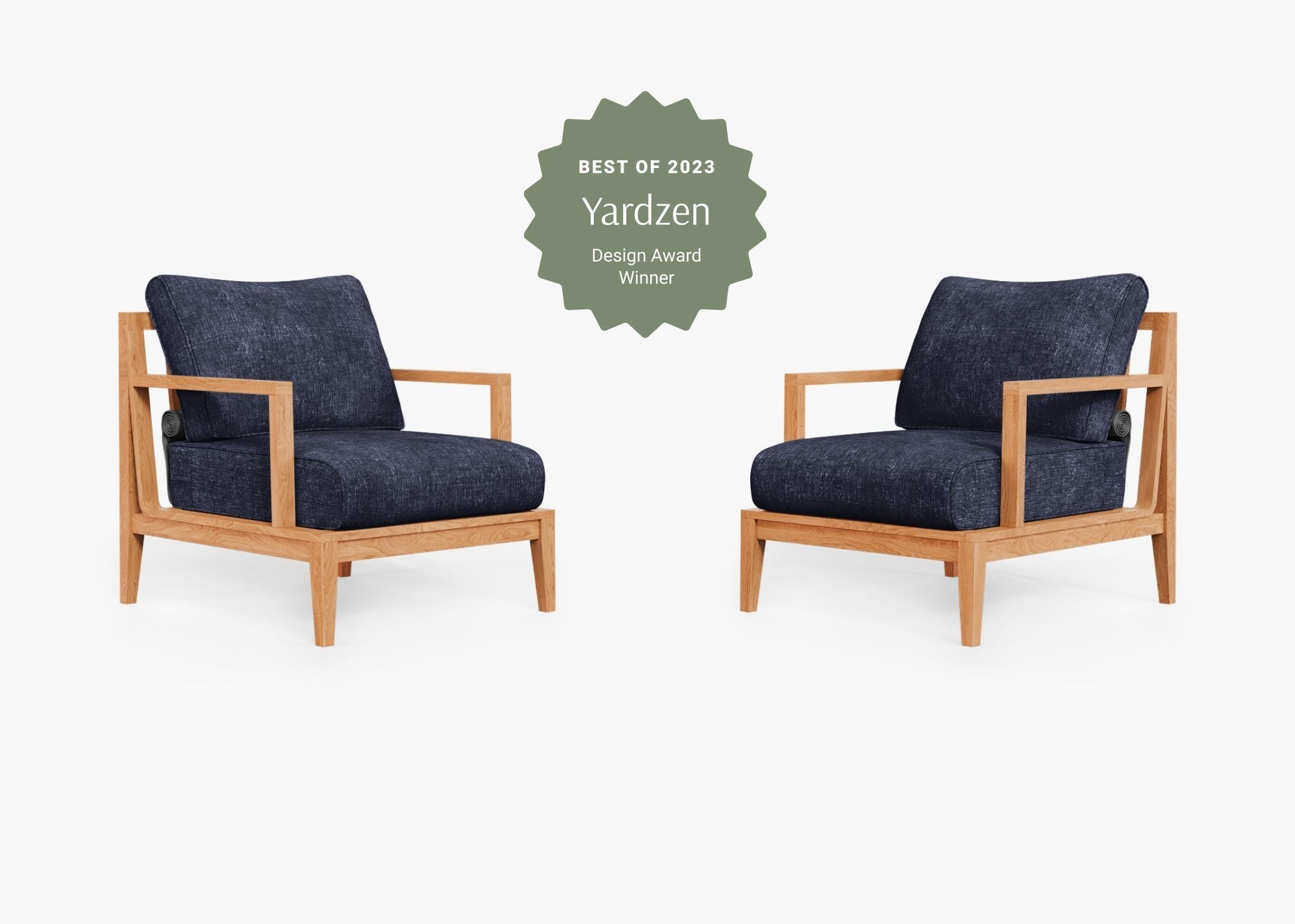 Ensemble de conversation avec fauteuils d'extérieur en teck