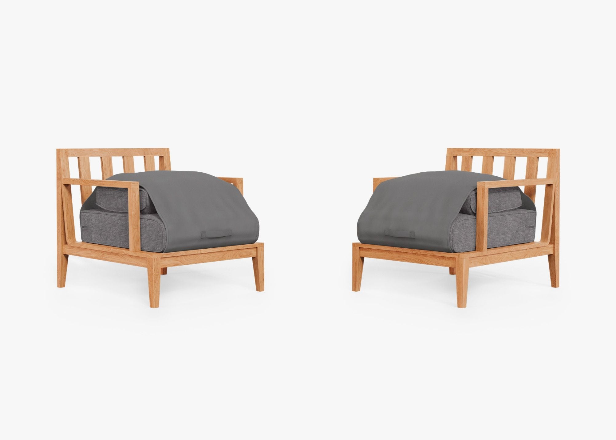 Ensemble de conversation avec fauteuils d'extérieur en teck