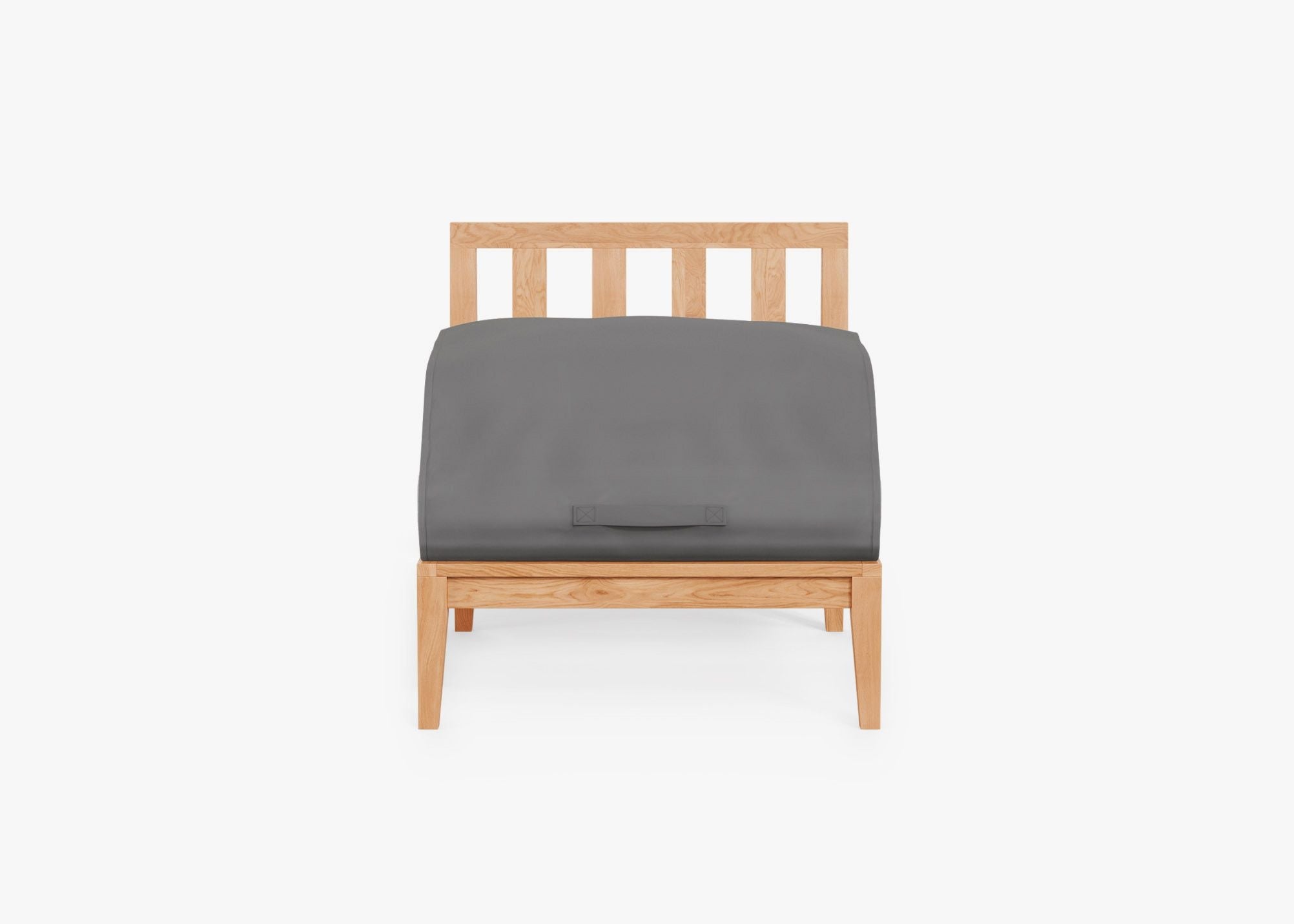 Chaise d'extérieur sans accoudoirs en teck