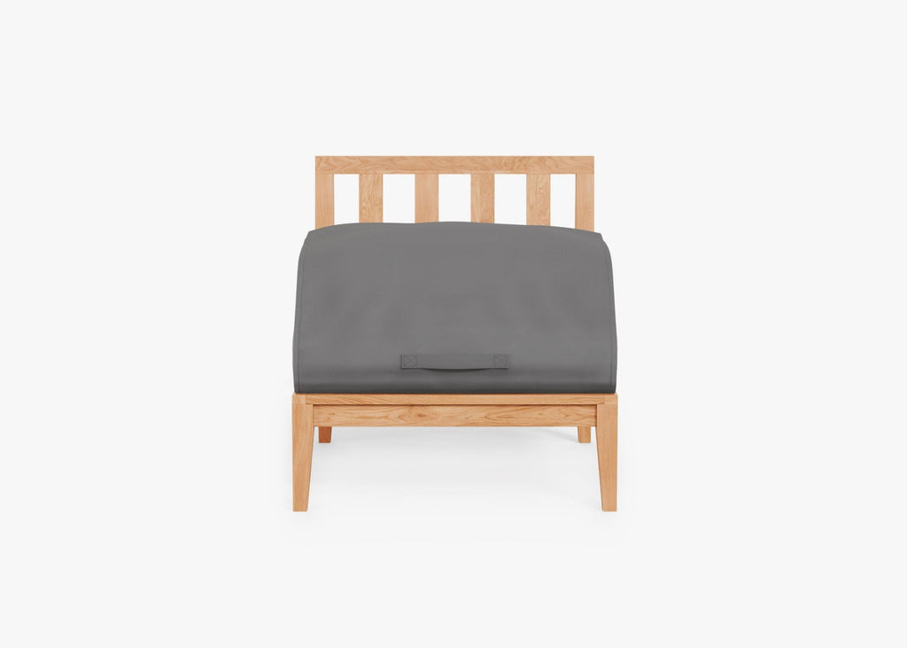 Chaise d'extérieur sans accoudoirs en teck