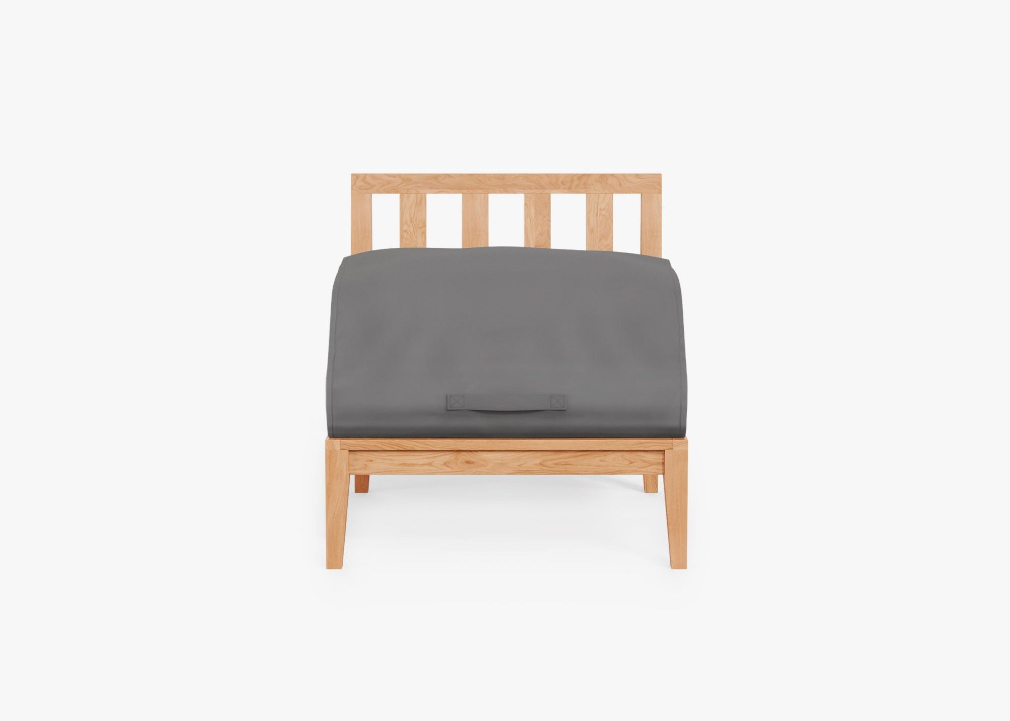 Chaise d'extérieur sans accoudoirs en teck