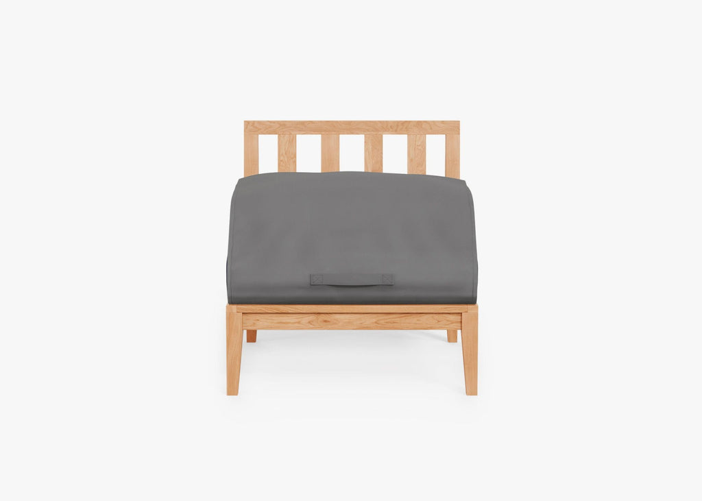 Chaise d'extérieur sans accoudoirs en teck